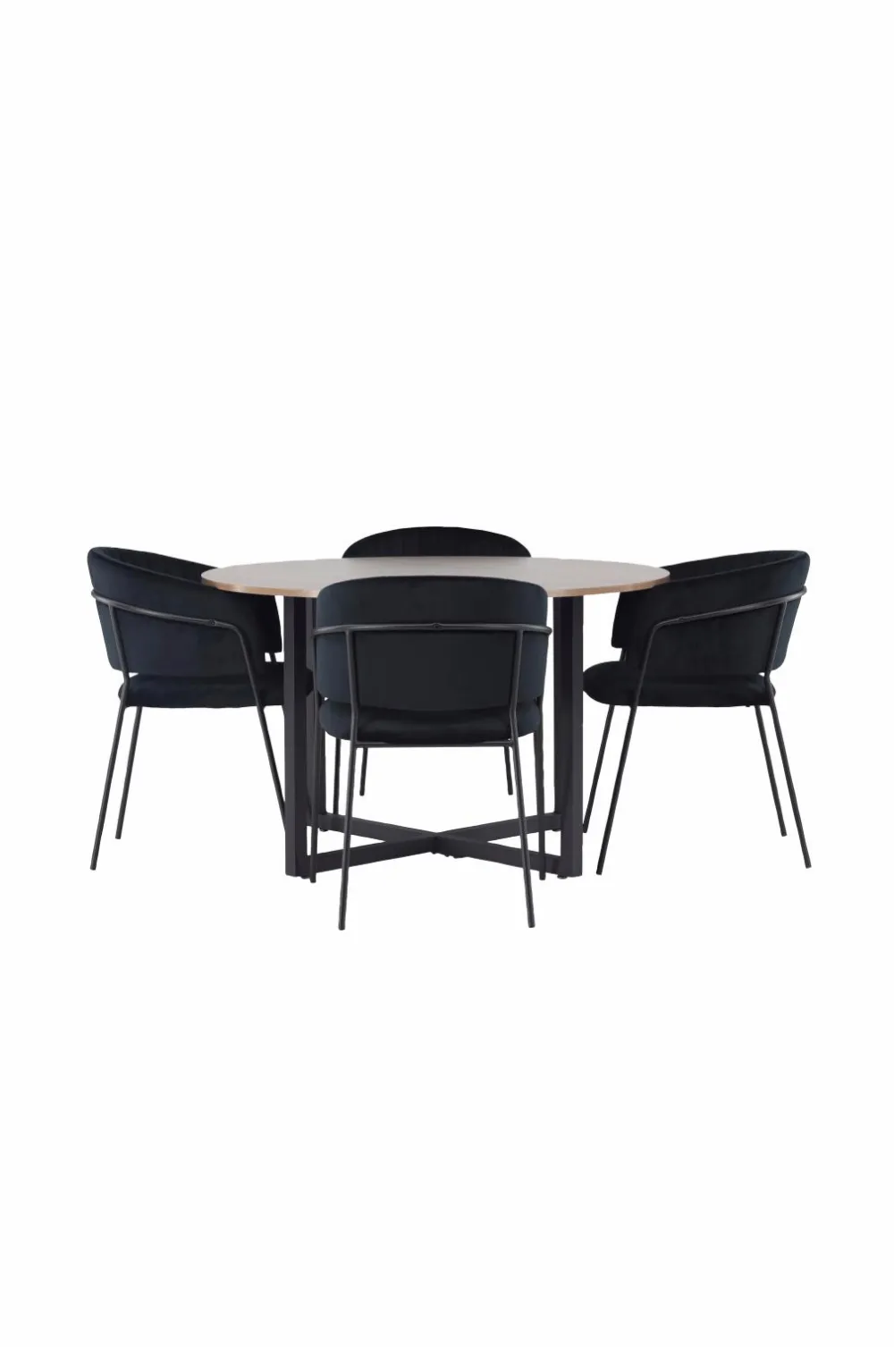 Venture Home Spisegrupper>Spisegruppe Durango med 4 stk. stole Selma Black
