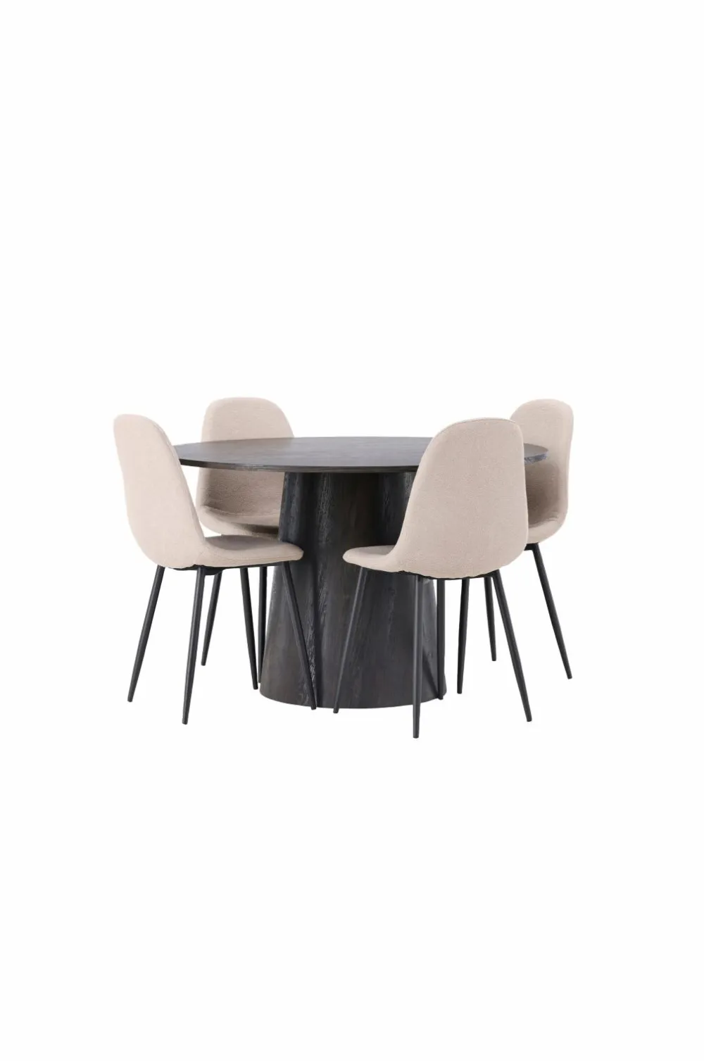Venture Home Spisegrupper>Spisegruppe Lanzo med 4 stole Polar Black