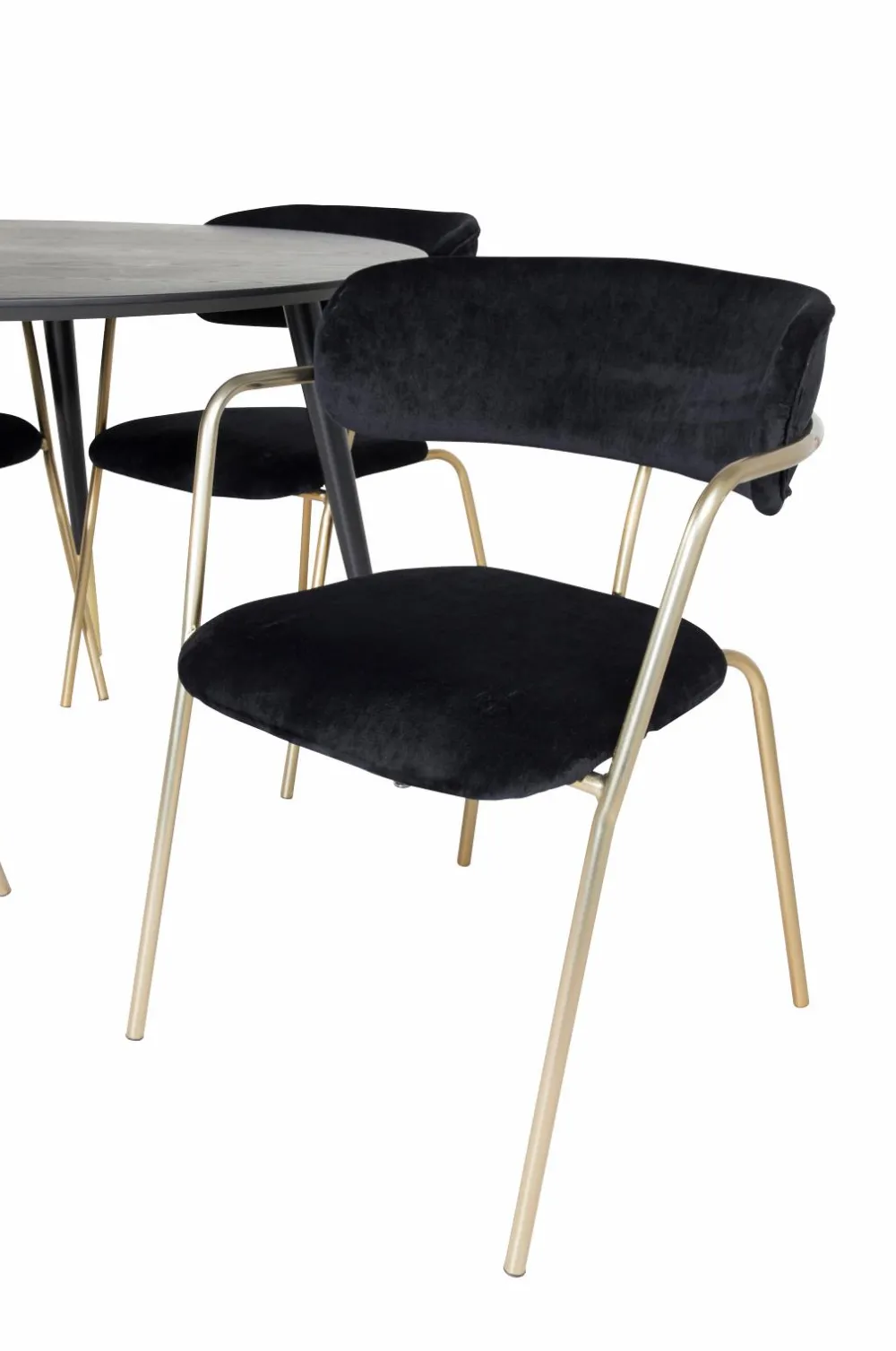 Venture Home Spisegrupper>Spisegruppe Dipp med 4 stk. stole Arrow Black