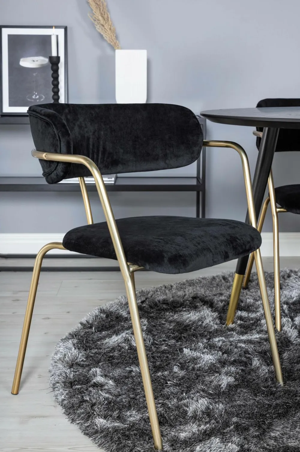 Venture Home Spisegrupper>Spisegruppe Dipp med 4 stk. stole Arrow Black