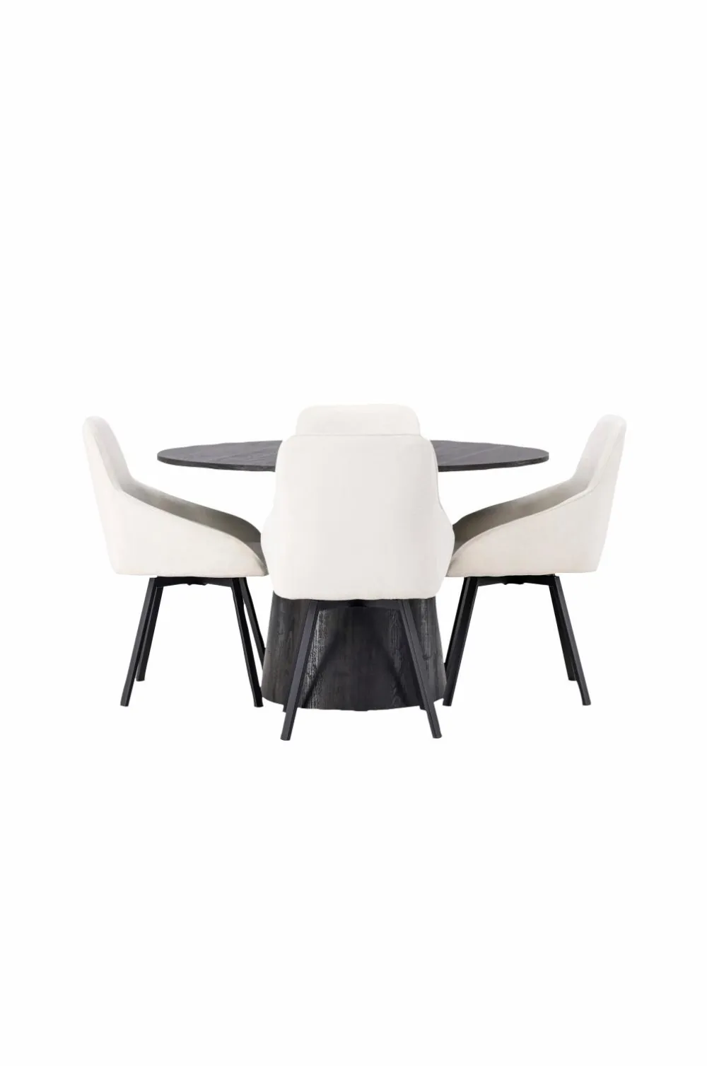 Venture Home Spisegrupper>Spisegruppe Lanzo med 4 stole Rosie Black, Beige