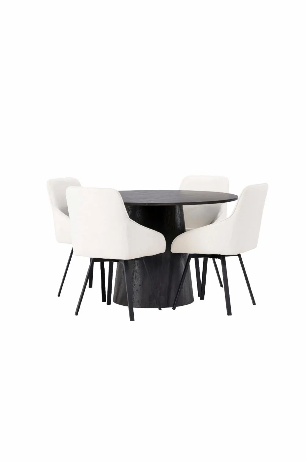 Venture Home Spisegrupper>Spisegruppe Lanzo med 4 stole Rosie Black, Beige