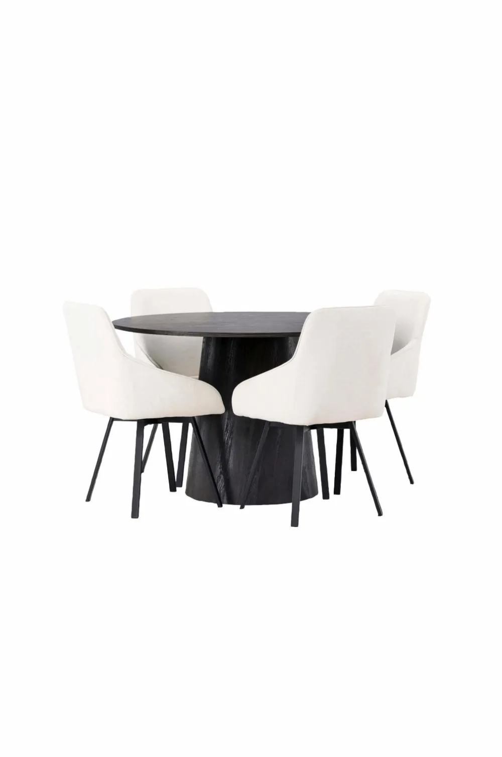 Venture Home Spisegrupper>Spisegruppe Lanzo med 4 stole Rosie Black, Beige