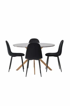 Venture Home Spisegrupper>Spisegruppe Piazza og stolene Polar Sort