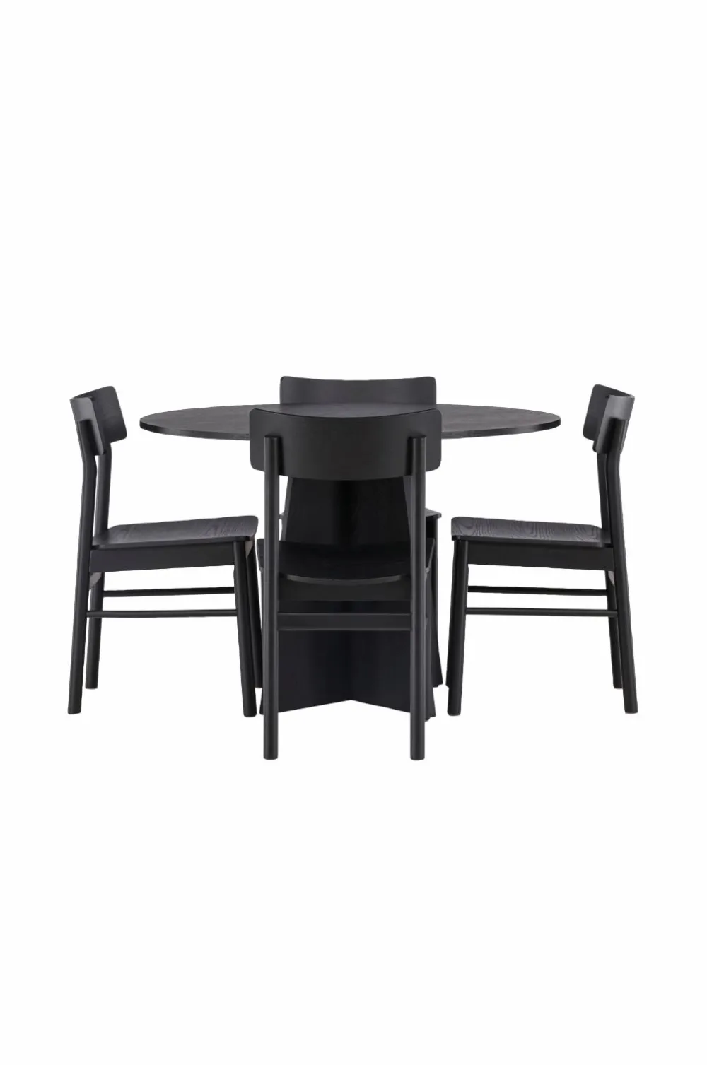 Venture Home Spisegrupper>Spisegruppe Bootcut Round og stolene Montros Sort