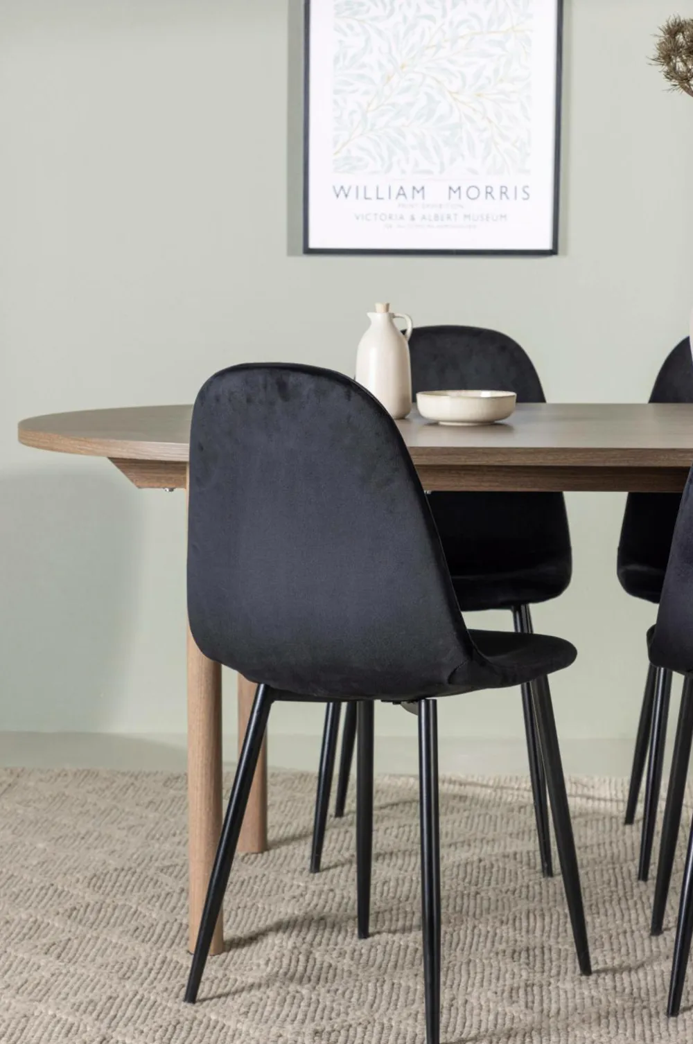 Venture Home Spisegrupper>Spisegruppe Andy med stole Polar Sort