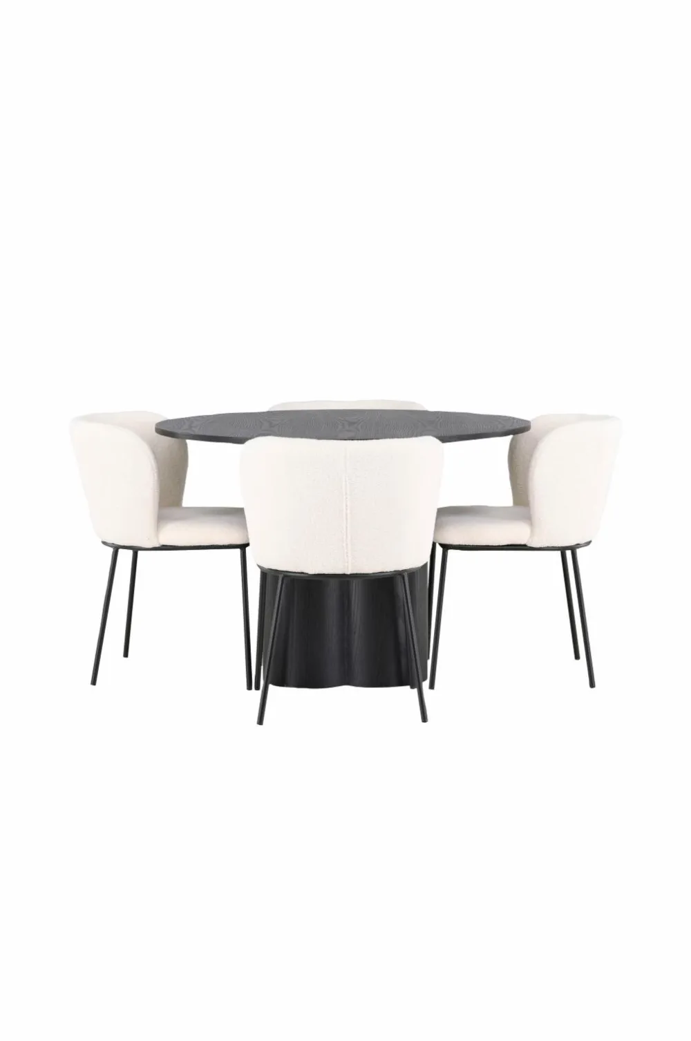 Venture Home Spisegrupper>Spisegruppe Olivia med 4 stole Edina White