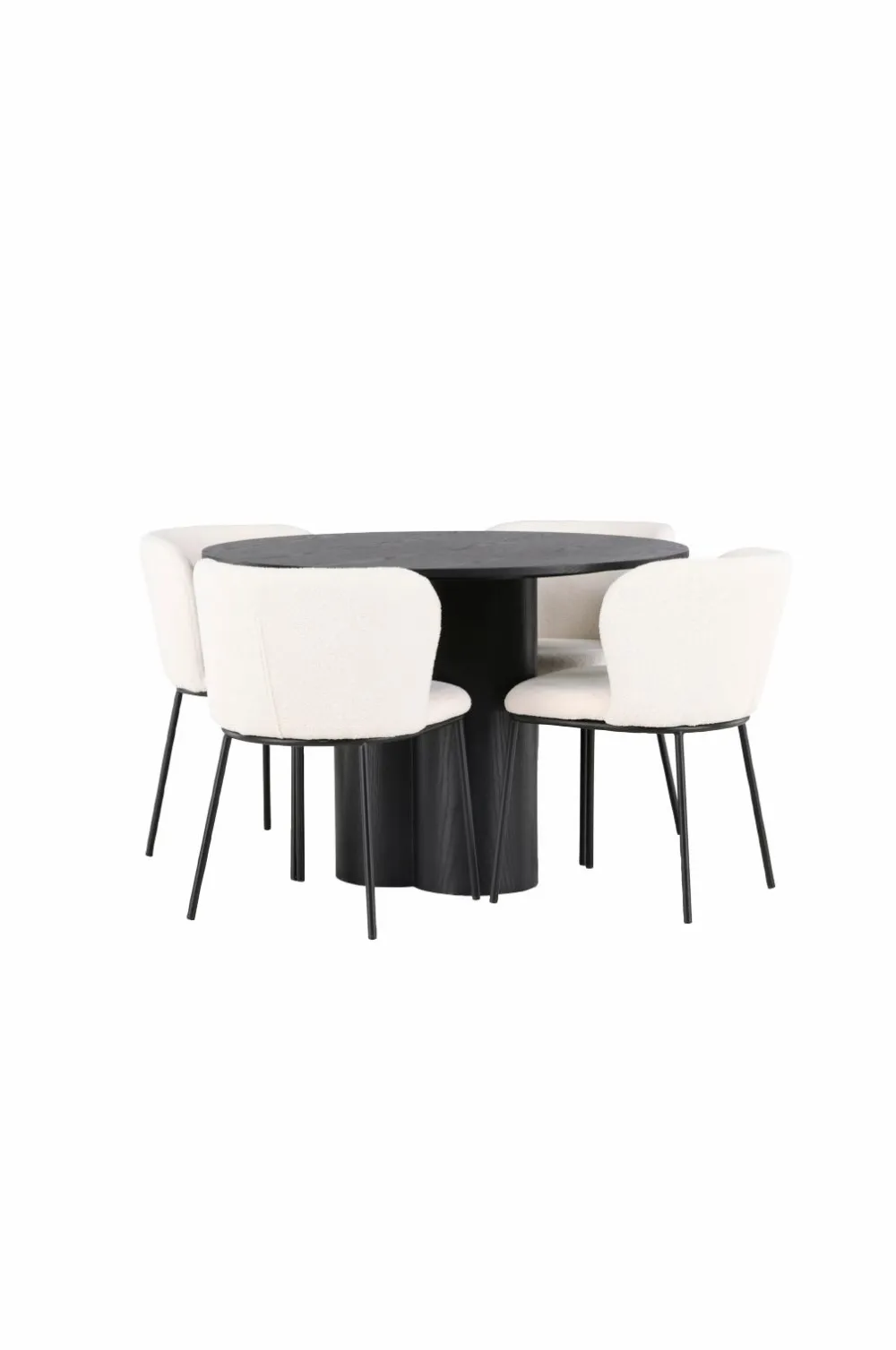 Venture Home Spisegrupper>Spisegruppe Olivia med 4 stole Edina White
