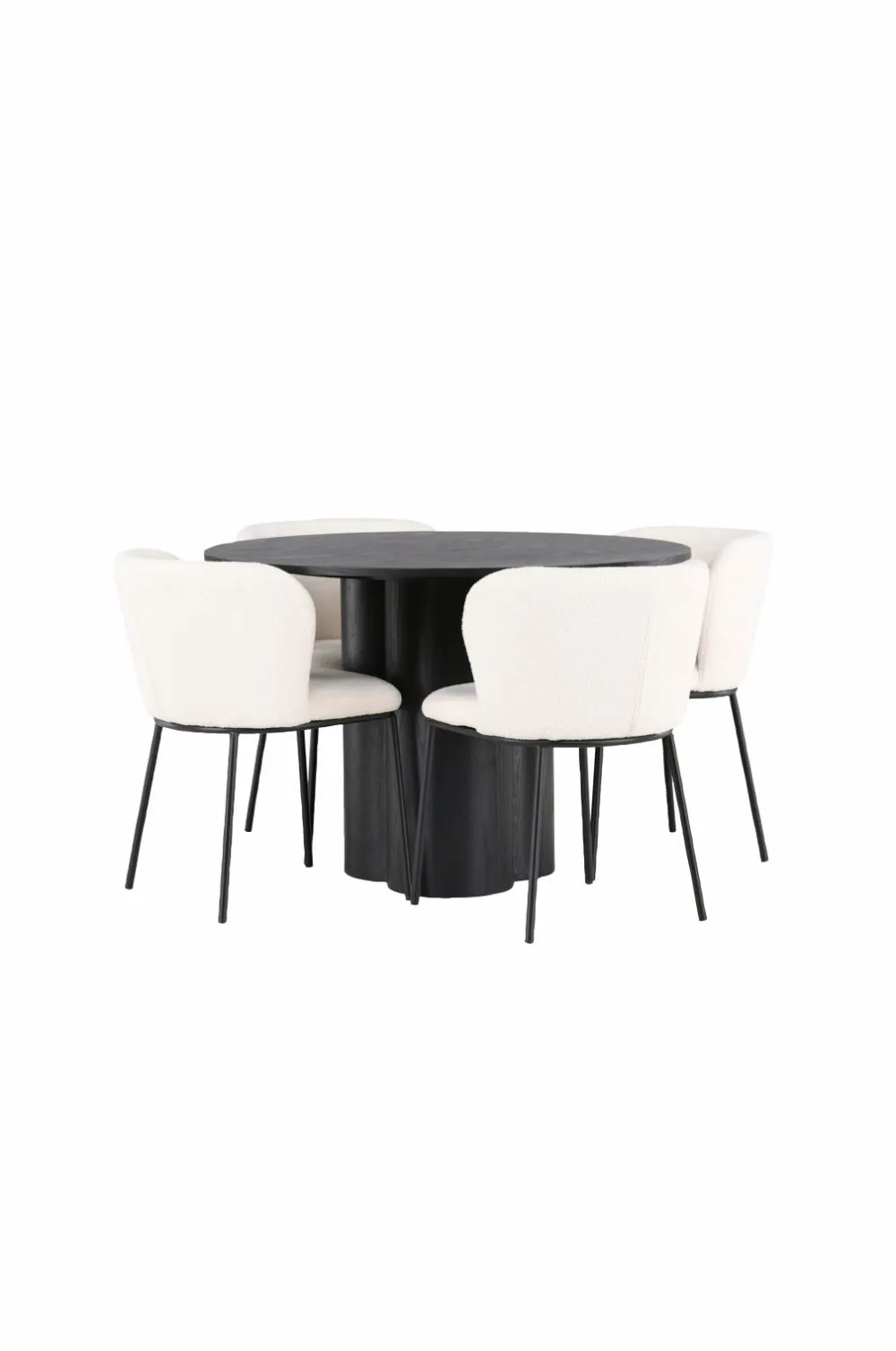 Venture Home Spisegrupper>Spisegruppe Olivia med 4 stole Edina White