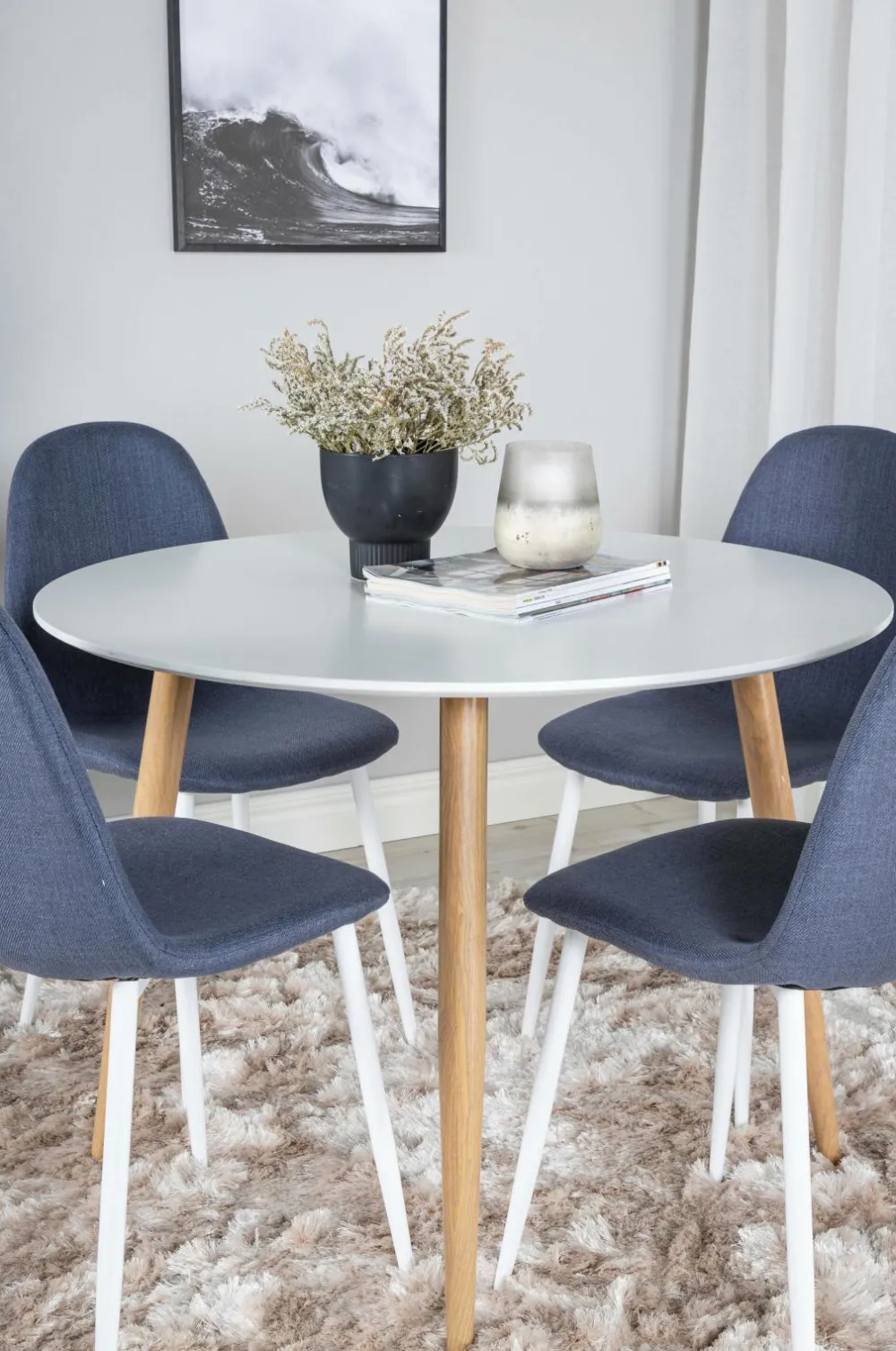 Venture Home Spisegrupper>Spisegruppe Plaza med stole Polar Blå