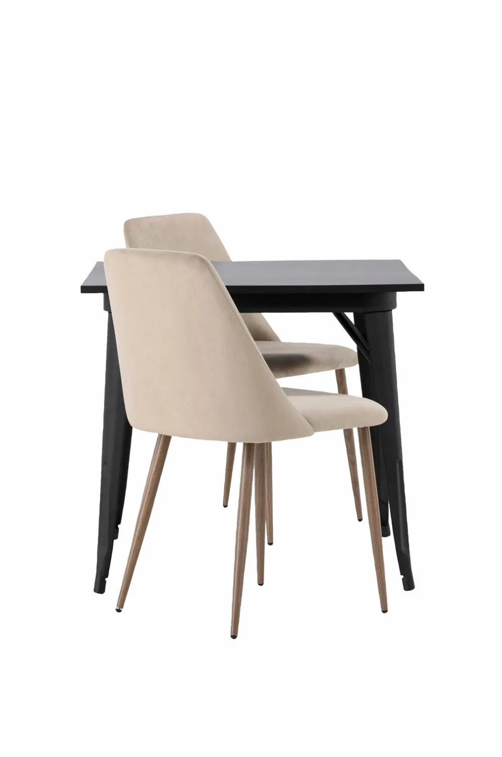 Venture Home Spisegrupper>Spisegruppe Tempe med 2 stole Night Black, Beige