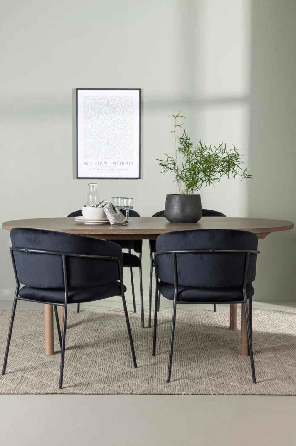 Venture Home Spisegrupper>Spisegruppe Andy med stole Selma Sort