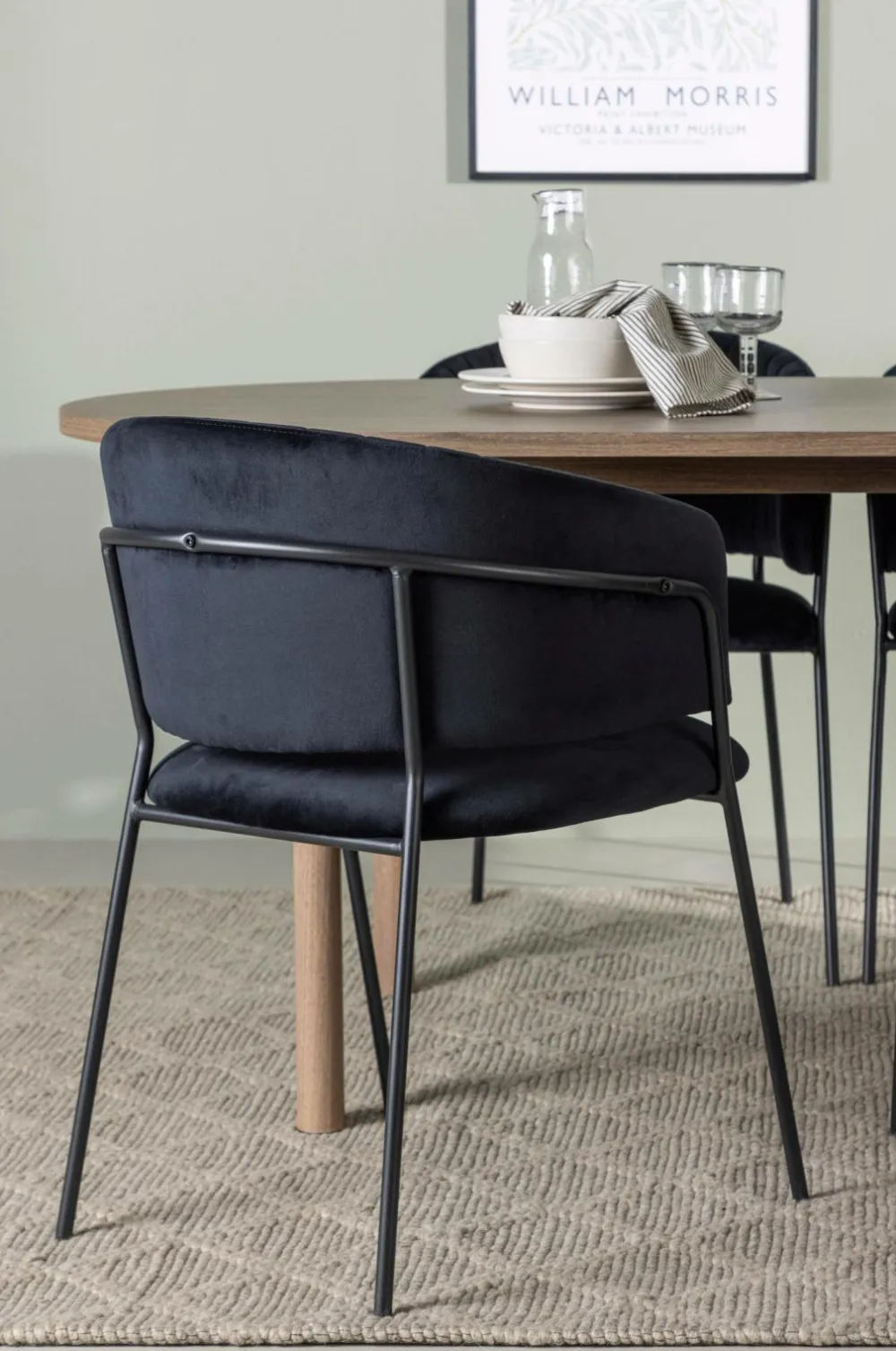 Venture Home Spisegrupper>Spisegruppe Andy med stole Selma Sort