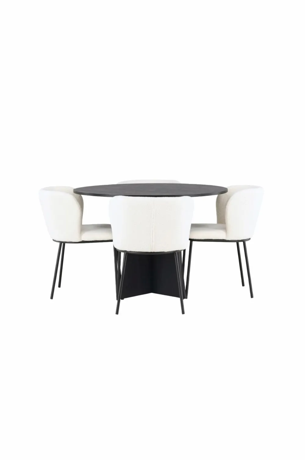 Venture Home Spisegrupper>Spisegruppe Bootcut med 4 stk. stole Edina White