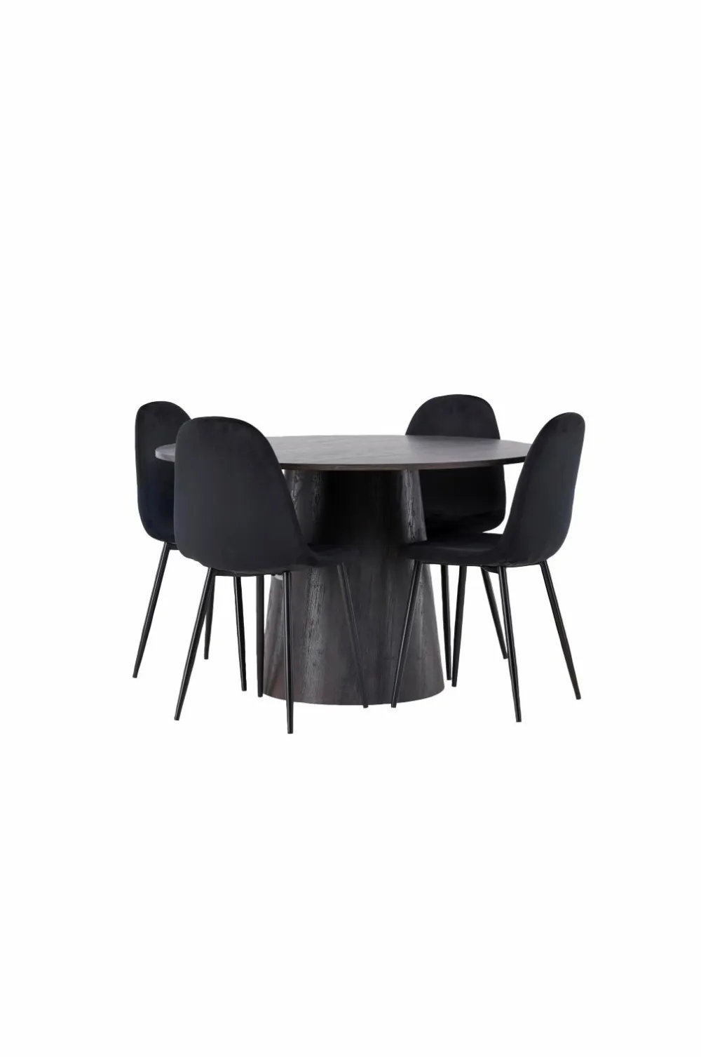 Venture Home Spisegrupper>Spisegruppe Lanzo med 4 stole Polar Black