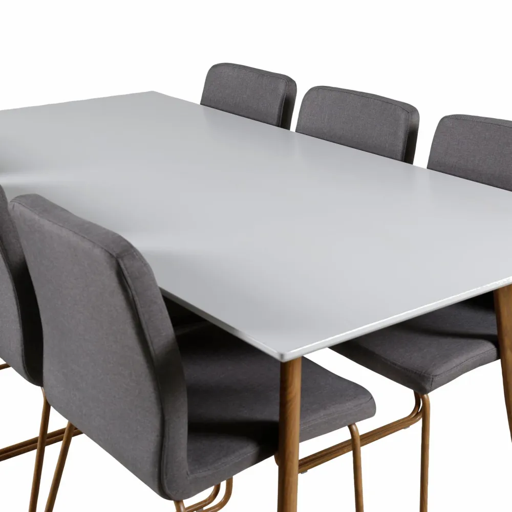 Venture Home Spisegrupper>Spisegruppe Polar med stolene Mace Grå