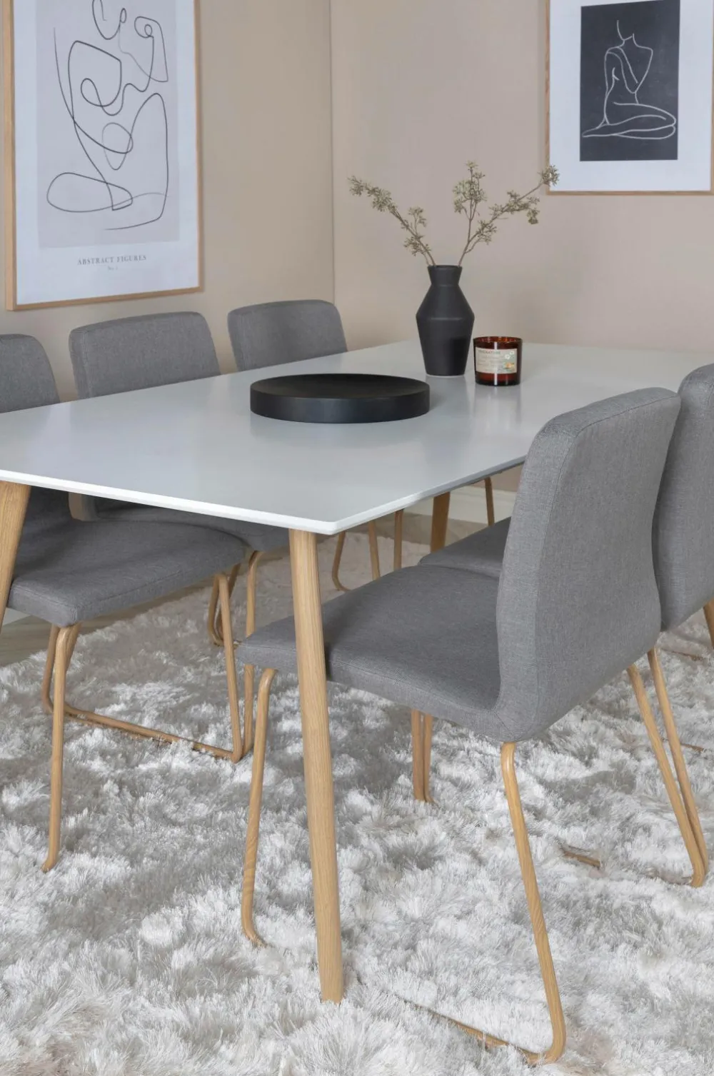 Venture Home Spisegrupper>Spisegruppe Polar med stolene Mace Grå