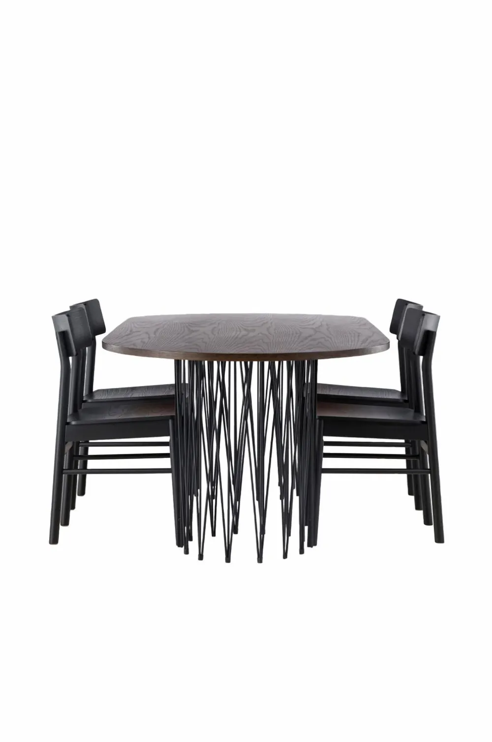 Venture Home Spisegrupper>Spisegruppe Stone Oval og stolene Montros Sort