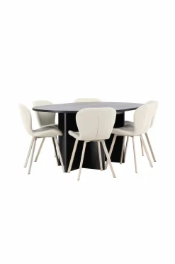 Venture Home Strada-spisebord med Lilja-stol Beige Hot