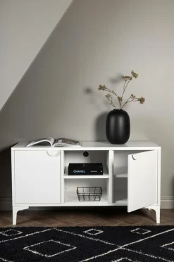 Venture Home TV-bænk Piring Sort/hvid Clearance