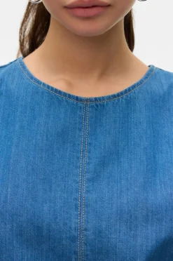 Vero Moda Denimvest vmJessica SL Denim Top Vi3493 Light blue denim Hot