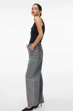 Vero Moda Jeans vmBillie HR Barrel Ank Rhine Medium grey denim Outlet