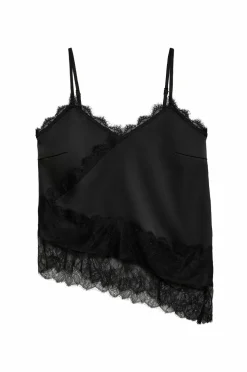 Vero Moda Toppe & Tank-Toppe>Undertrøje vmJulia Singlet Lace Assymetric Black