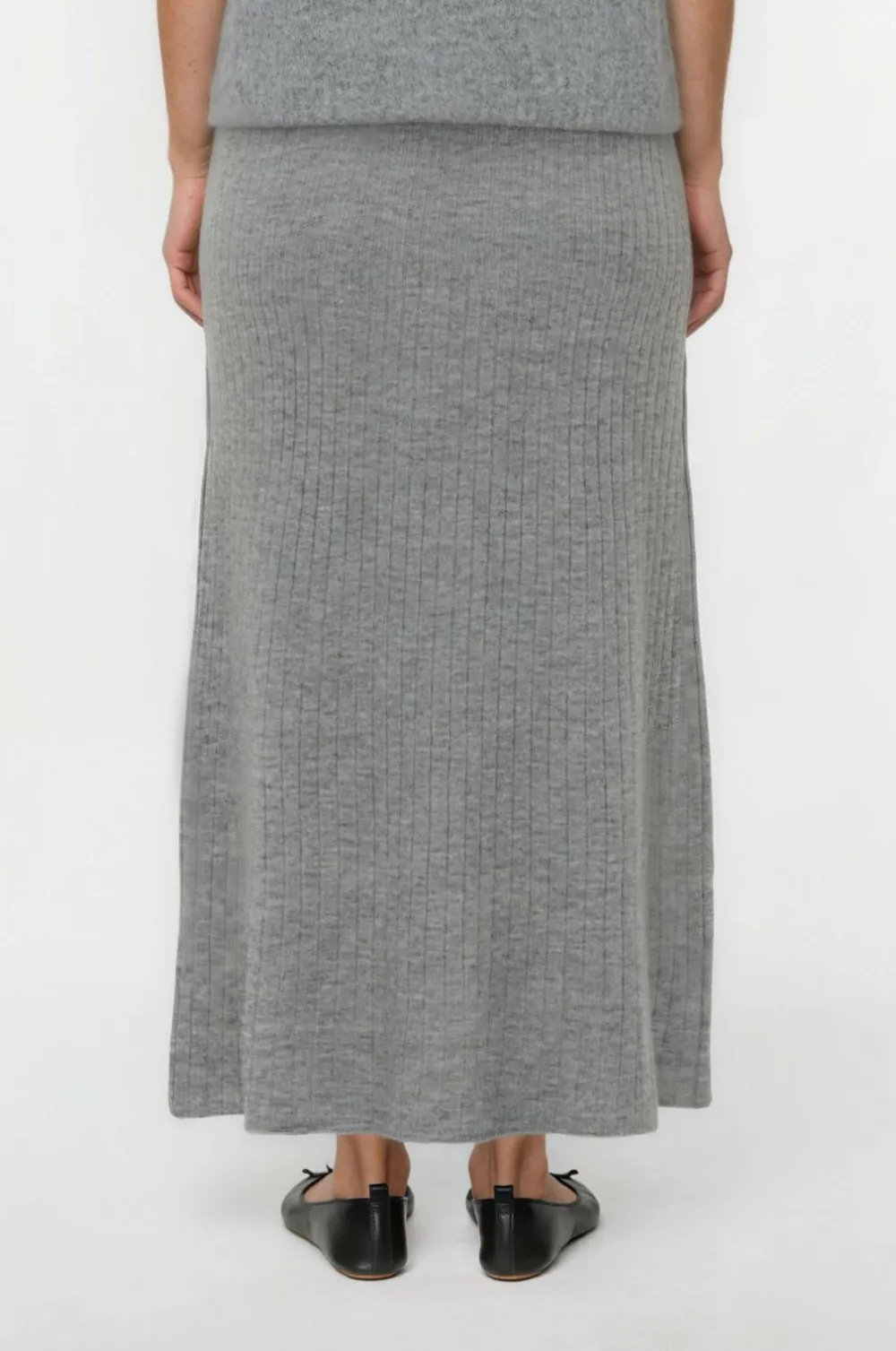 Vero Moda Curve Nederdele>Maxi nederdel Vmcsally NW Ankle Light grey melange