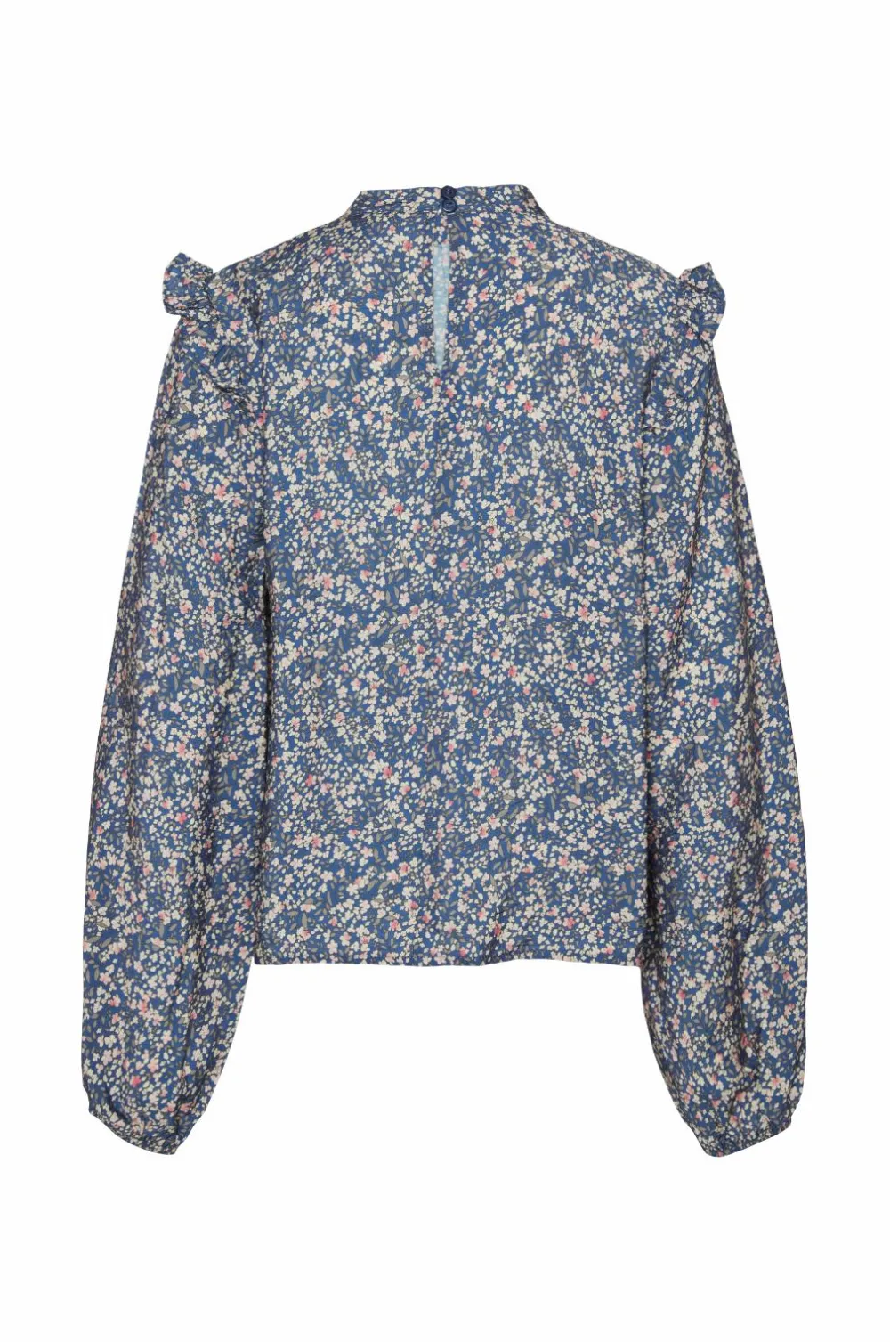 Vero Moda Girl Bluser>Bluse vmIris LS Crop Top Wvn Coronet blue