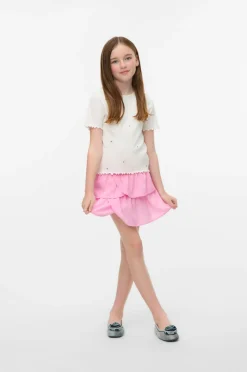 Vero Moda Girl Nederdel vmEmma Smock Layer Short Skirt Wvn Bonbon Hot