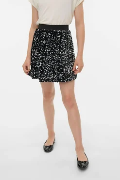 Vero Moda Girl Nederdel Vmbella Sequin Skirt Jrs Grl Black Discount