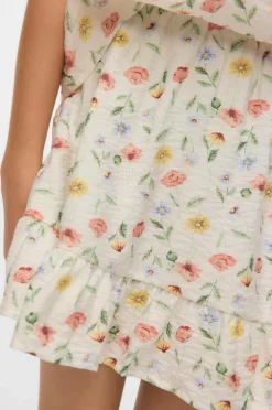 Vero Moda Girl Nederdel vmJosie Marigold MW Short Skirt Wvn Birch Outlet