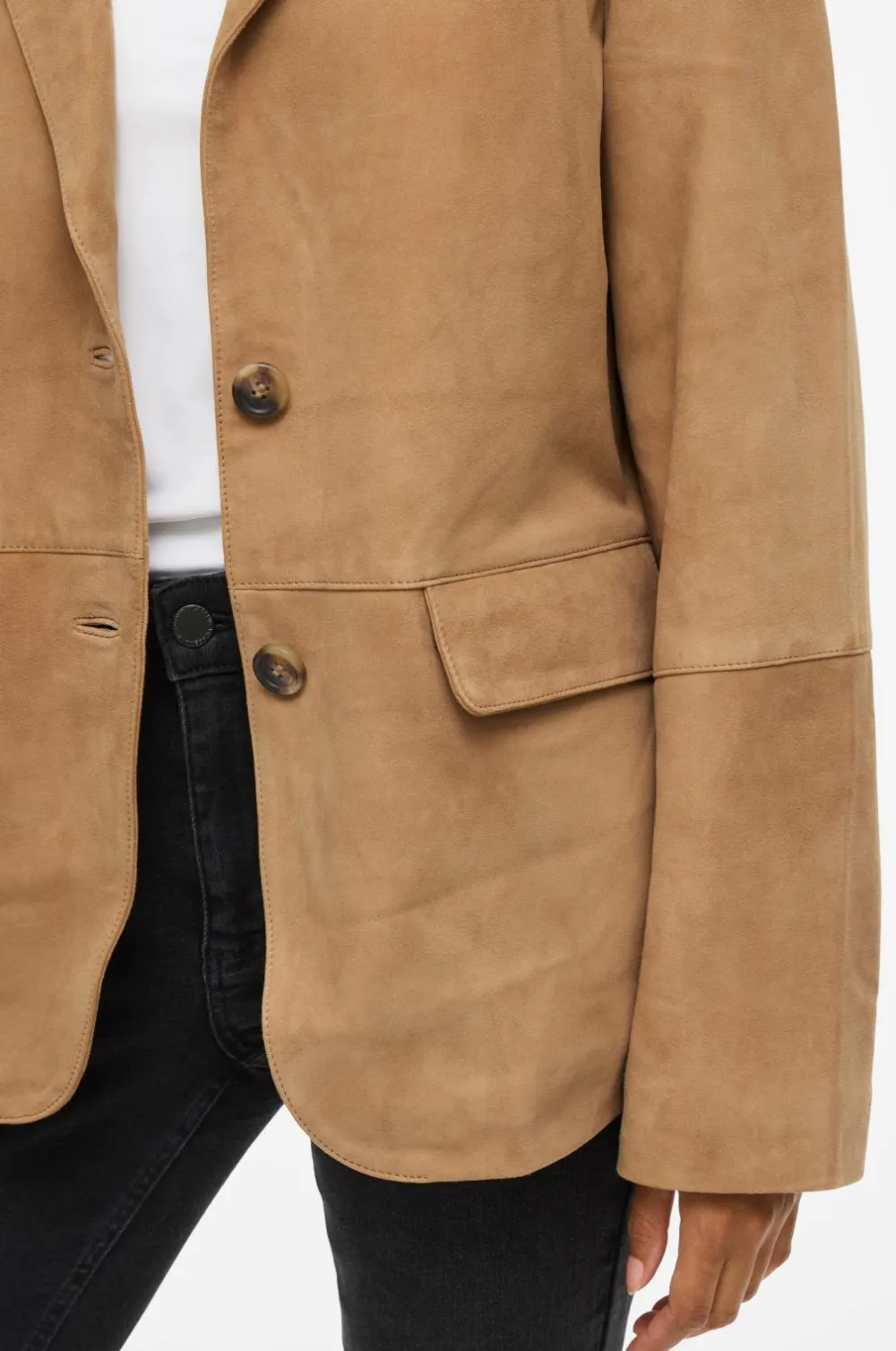 Vila Habitjakke viIda L/S Suede Blazer Toasted coconut New
