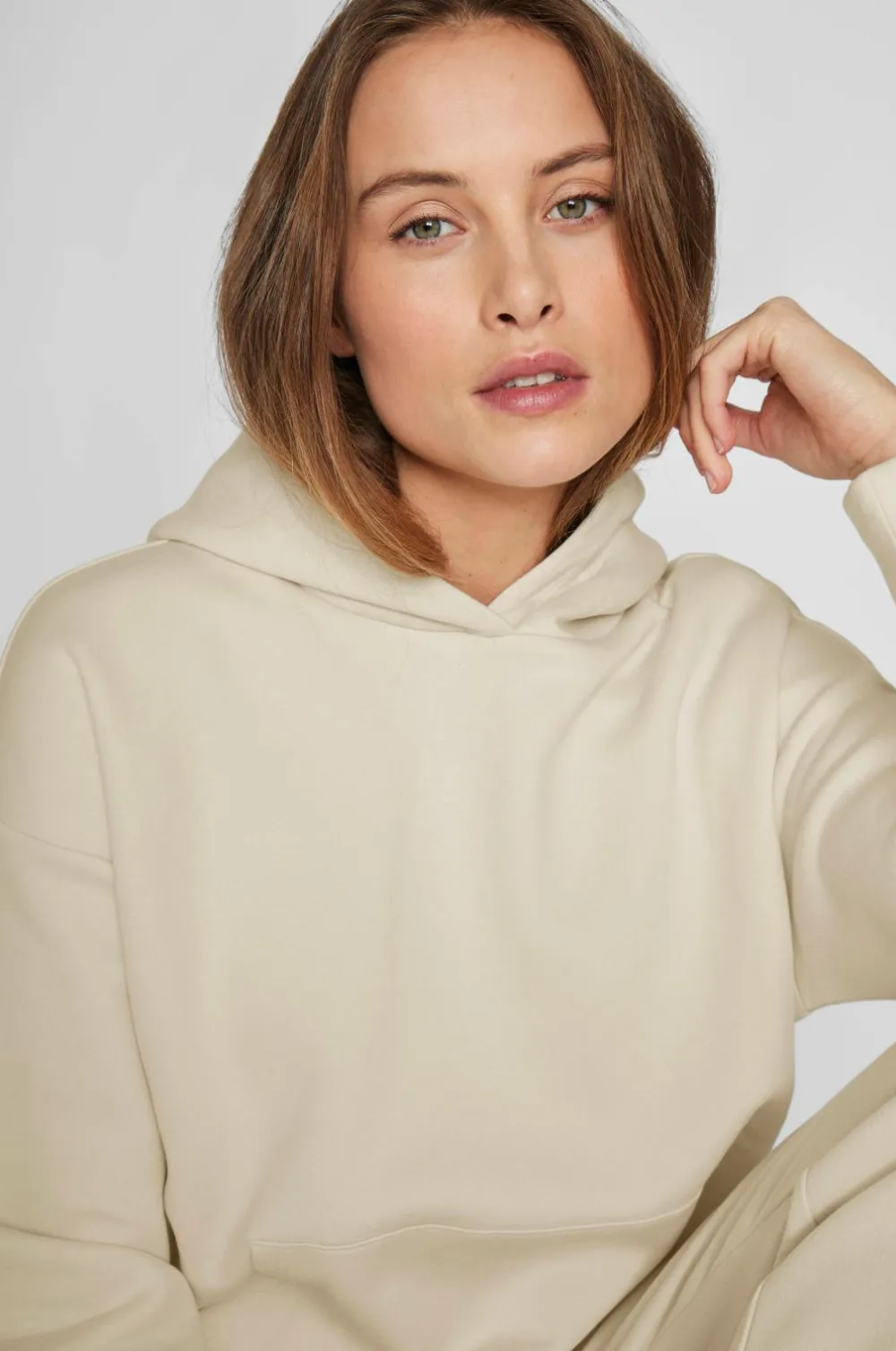 Vila Sweatshirts & Hoodies>Hættetrøje viHuris L/s Loose Sweat Hoodie/pb Birch