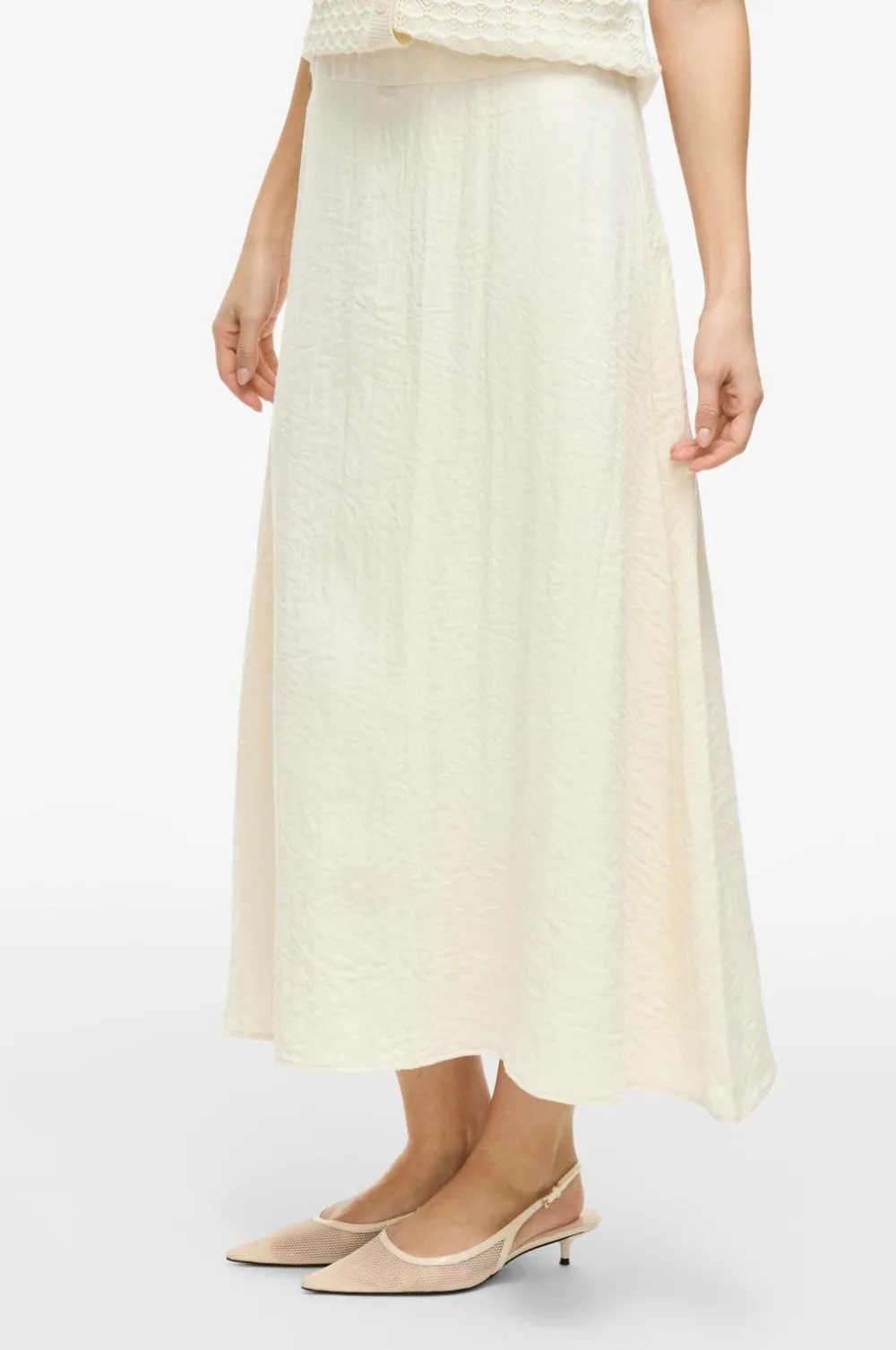 Vila Nederdel viFreja HW Ankle Skirt/tes Birch New