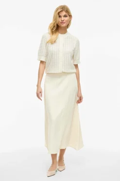 Vila Nederdel viFreja HW Ankle Skirt/tes Birch New