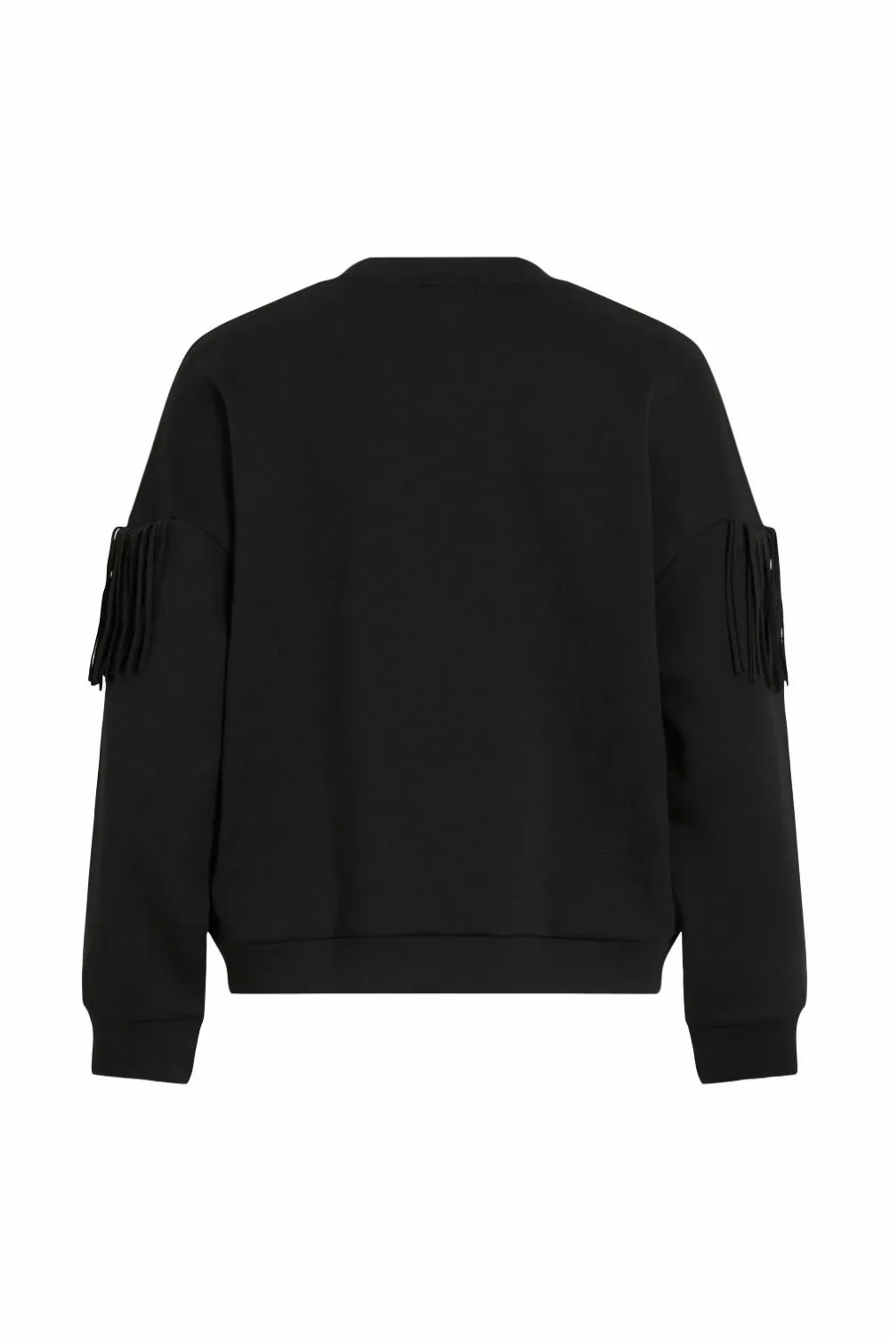Vila Sweatshirts & Hoodies>Sweatshirt viReflect L/S O-neck Fringe Black beauty