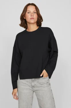 Vila Sweatshirt viReflecti Crew Neck L/S Sweat Top Black beauty New