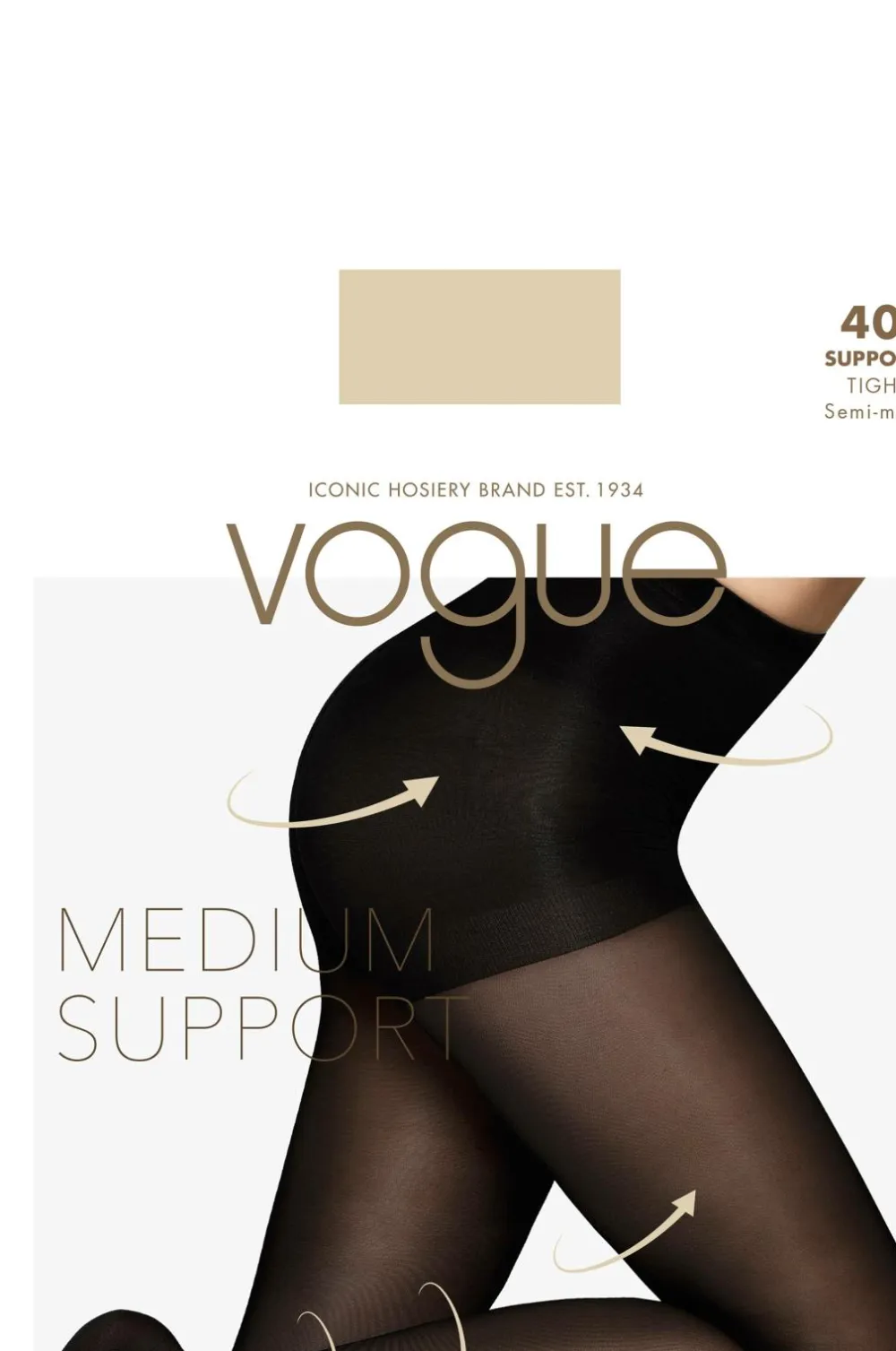 Vogue Shaping|Strømpebukser>Støttestrømpebukser Ladies Den Pantyhouse - medium support Suntan