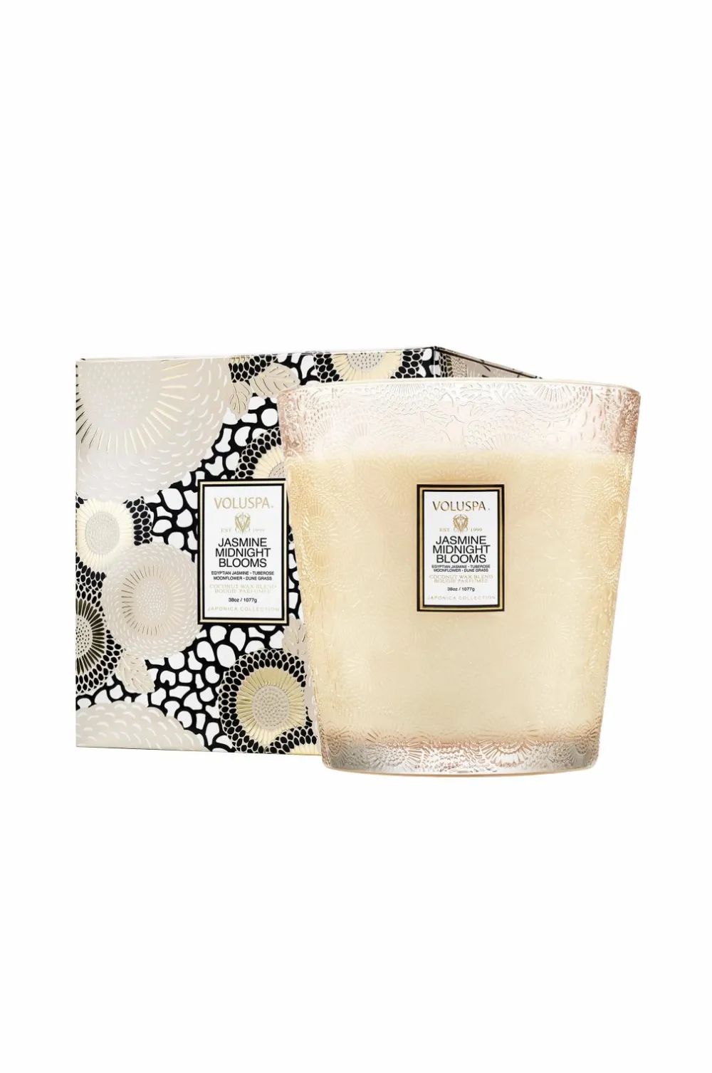 Voluspa Jasmine Midnight Blooms Boxed Luxe Jar Candle 80H No Color Discount