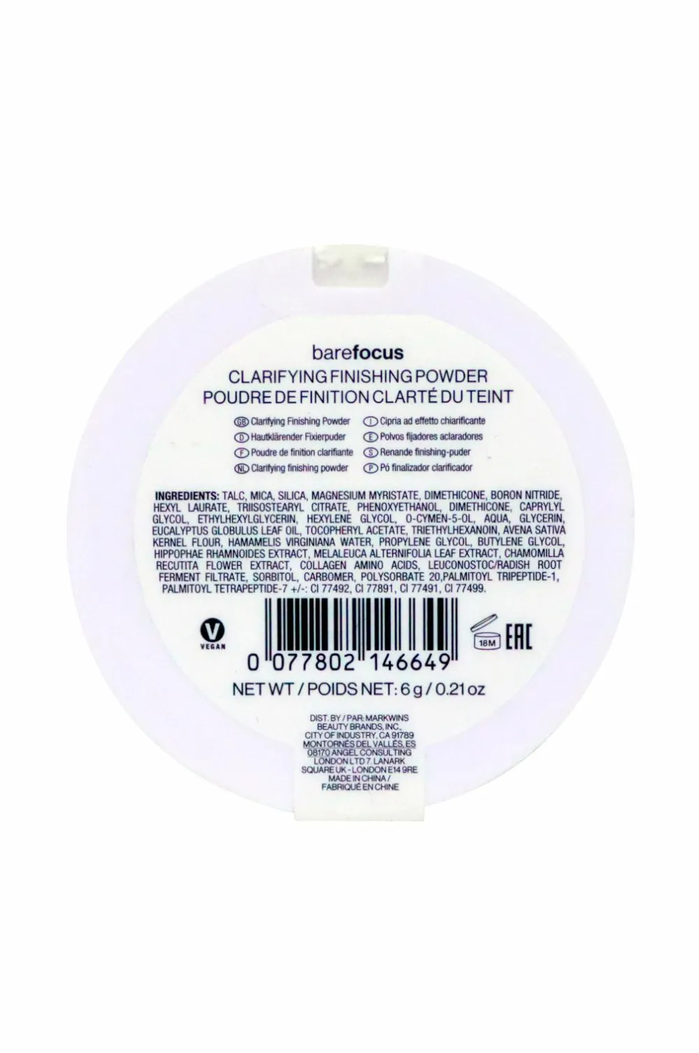 Wet n Wild Ansigt>Bare Focus Clarifying Powder Translucent