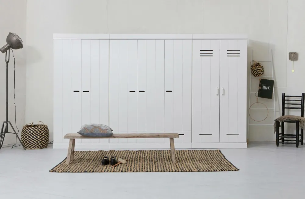WOOOD Garderobeskabe>Garderobe Connect m struktur, H195xB140xD53 Hvid