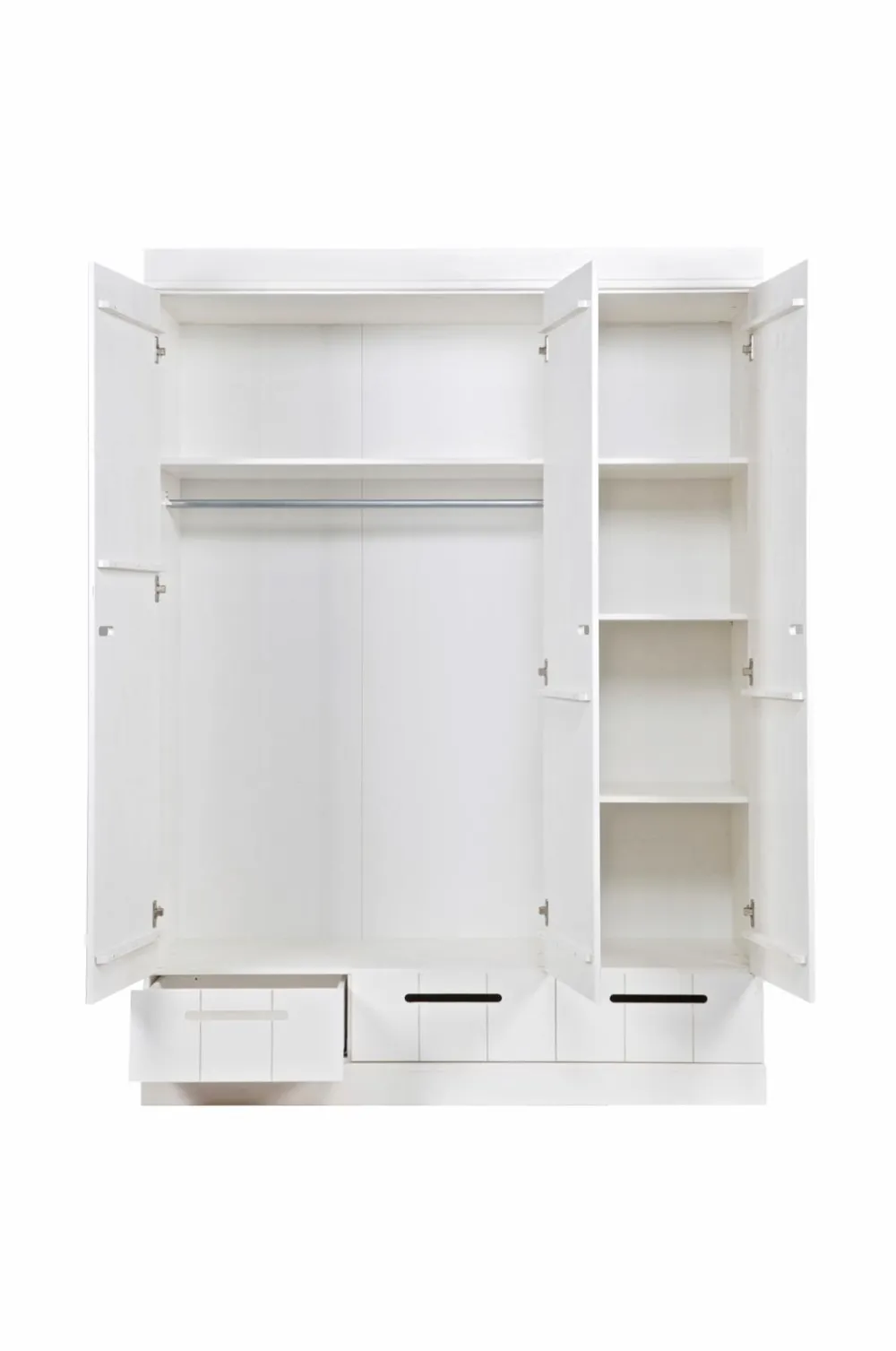 WOOOD Garderobeskabe>Garderobe Connect m struktur, H195xB140xD53 Hvid