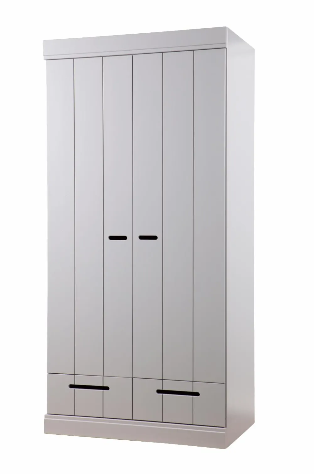 WOOOD Garderobe Connect m struktur, H195xB94xD53 Concrete Grå Online