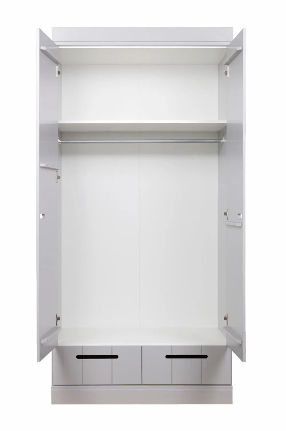 WOOOD Garderobe Connect m struktur, H195xB94xD53 Concrete Grå Online