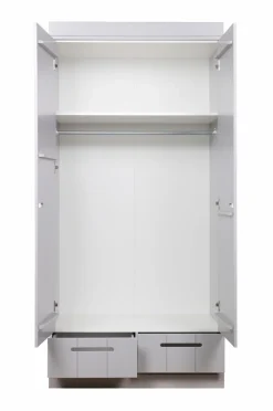 WOOOD Garderobe Connect m struktur, H195xB94xD53 Concrete Grå Online