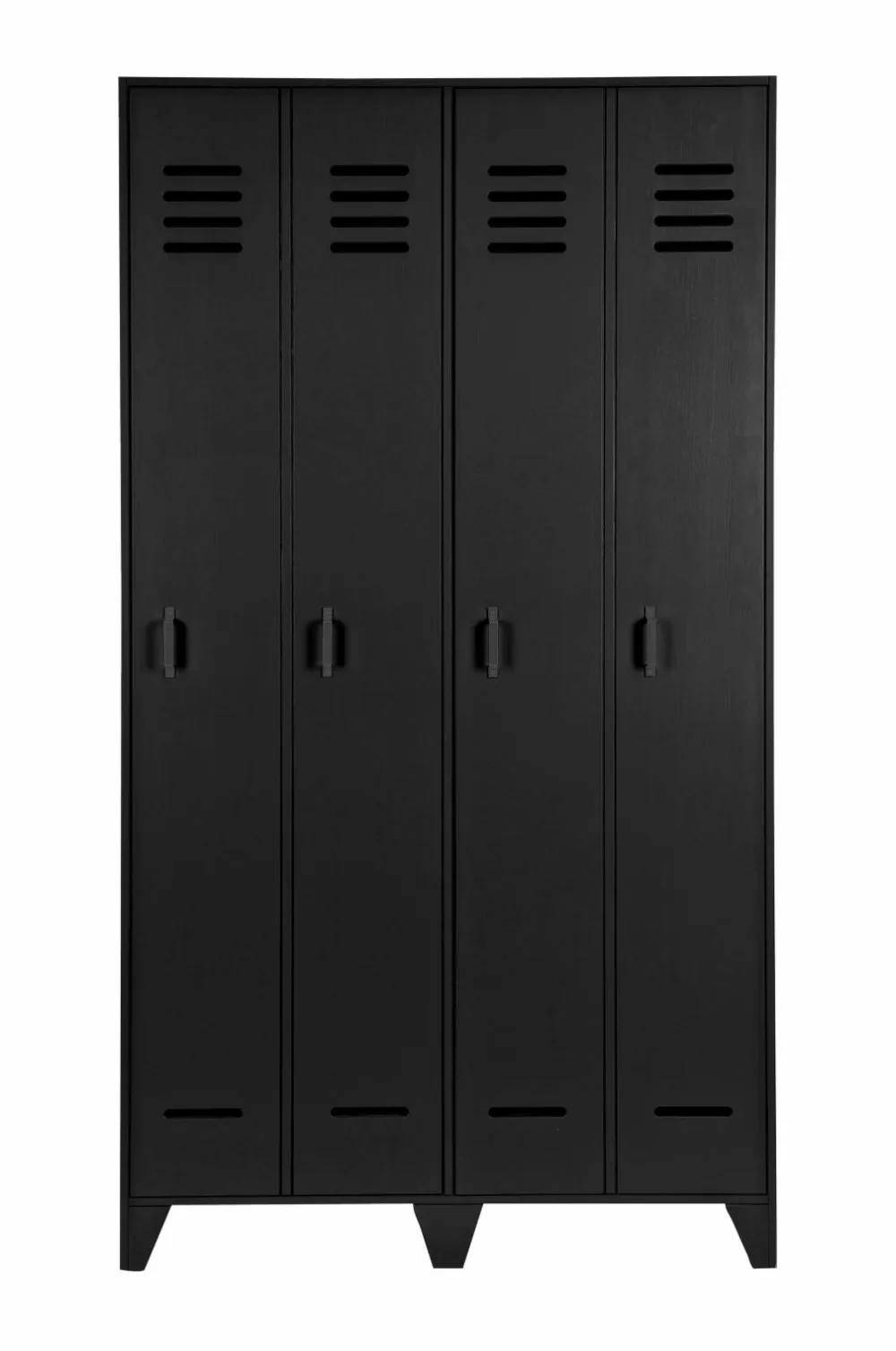 WOOOD Garderobeskabe>Garderobeskab Stijn Black mdf/metal