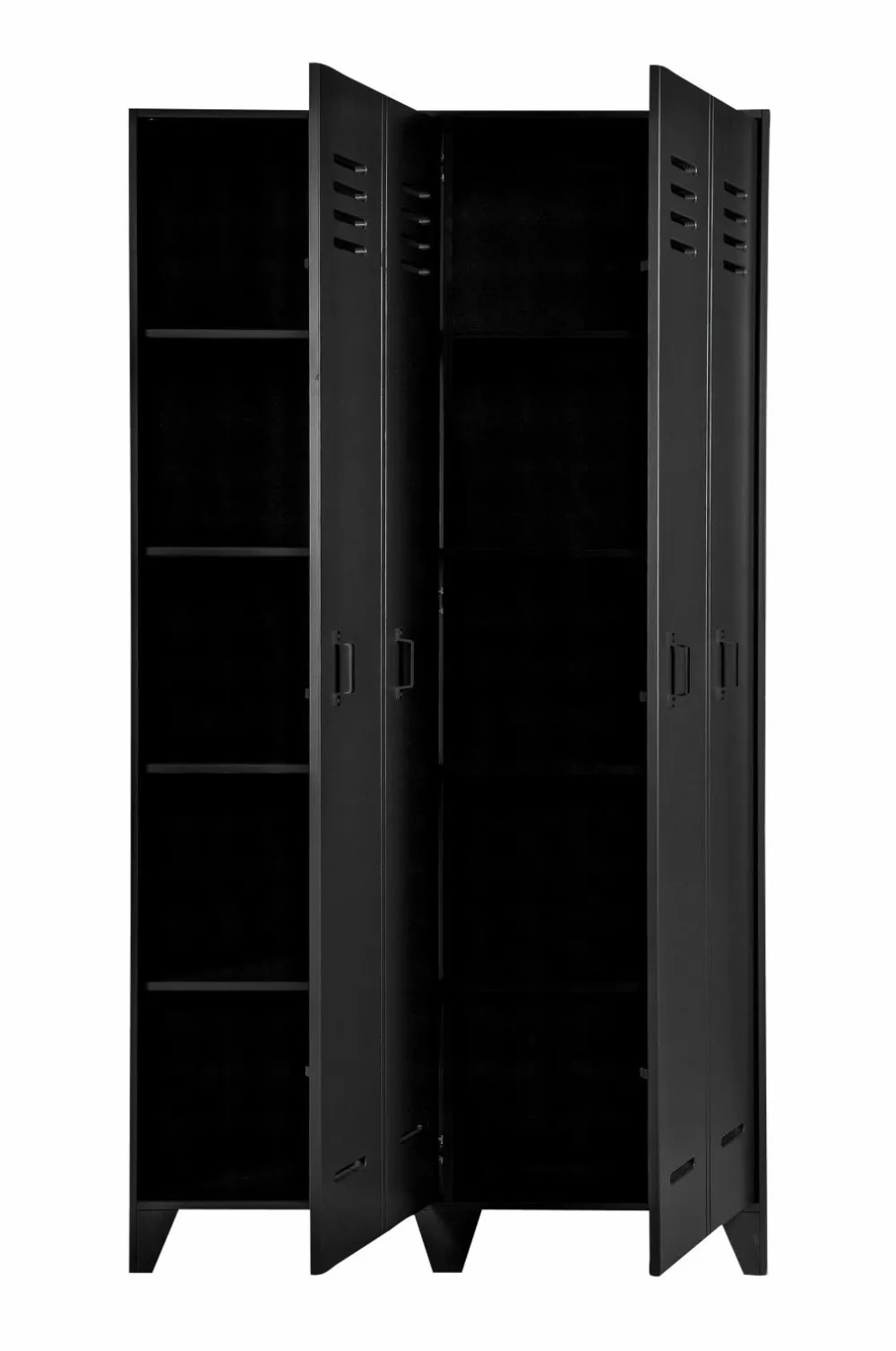 WOOOD Garderobeskabe>Garderobeskab Stijn Black mdf/metal