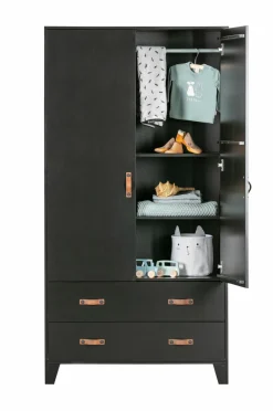 WOOOD Garderobeskab Dian Black mdf/metal Discount