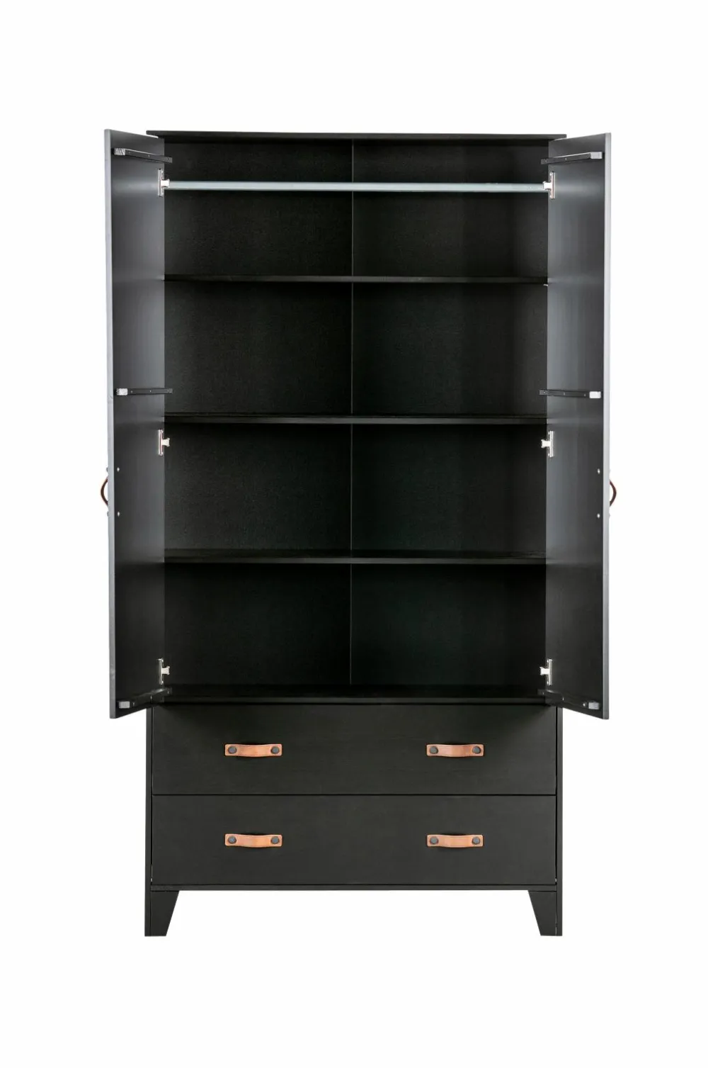 WOOOD Garderobeskab Dian Black mdf/metal Discount